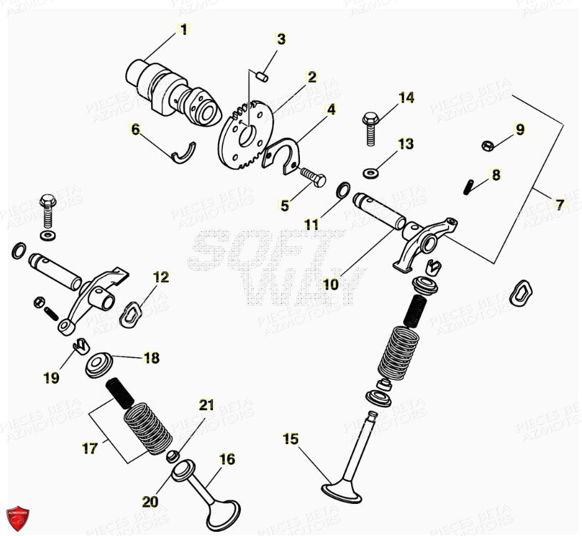 Soupapes BETA Pièces Alp 200cc [2008-2011]