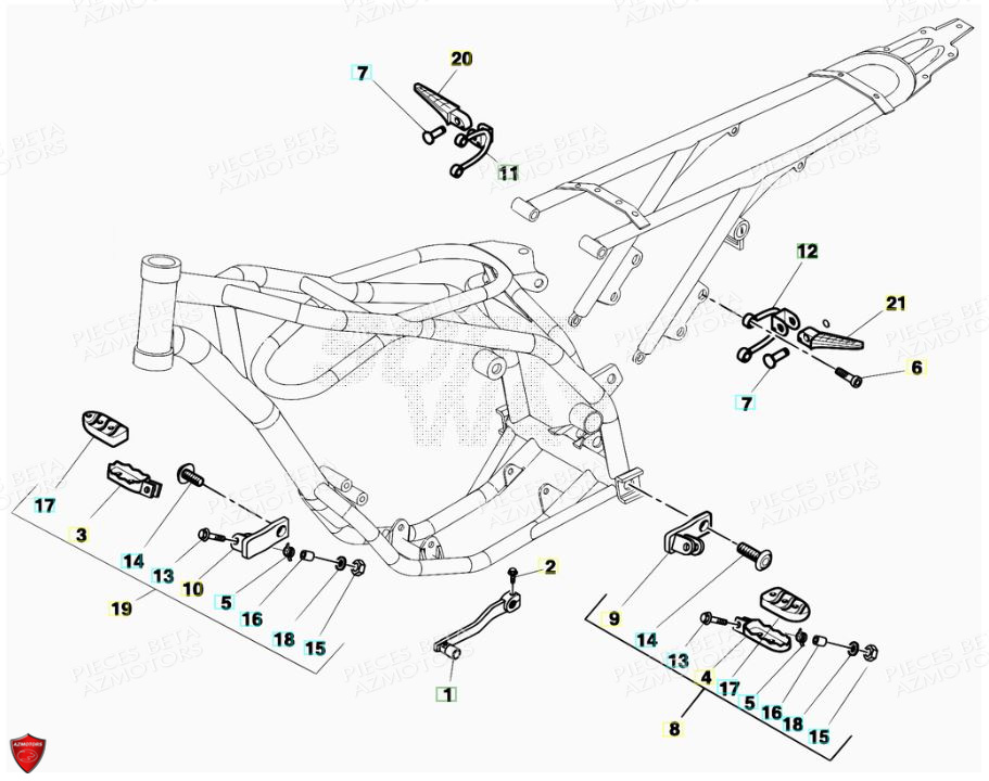 Accessoires Du Chassis BETA Pièces ALP 125 [2008-2011]