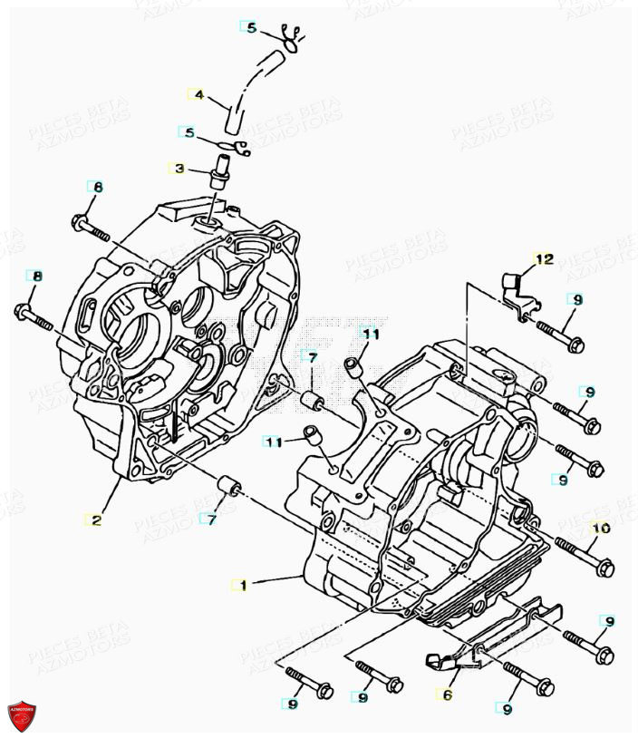 Carter Moteur BETA Pièces ALP 125 [2008-2011]