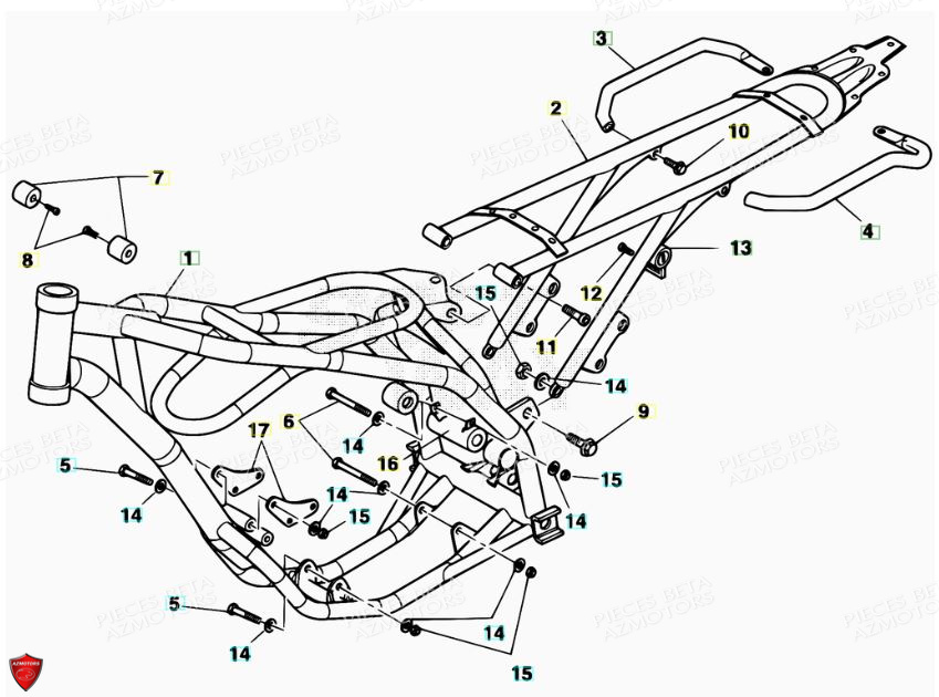 CHASSIS pour BETA-ALP-125-08-11