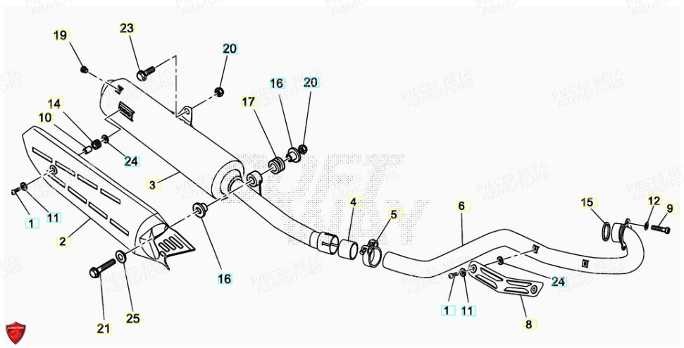 ECHAPPEMENT pour BETA-ALP-125-08-11