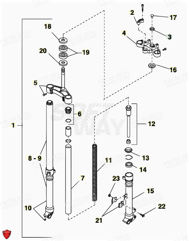 Fourche BETA Pièces ALP 125 [2008-2011]