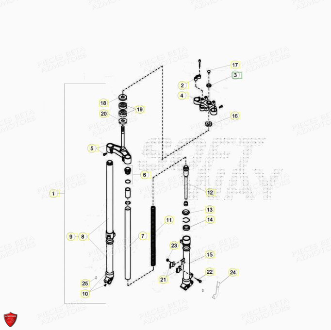Fourche BETA Pièces ALP 200 [2014-2015]