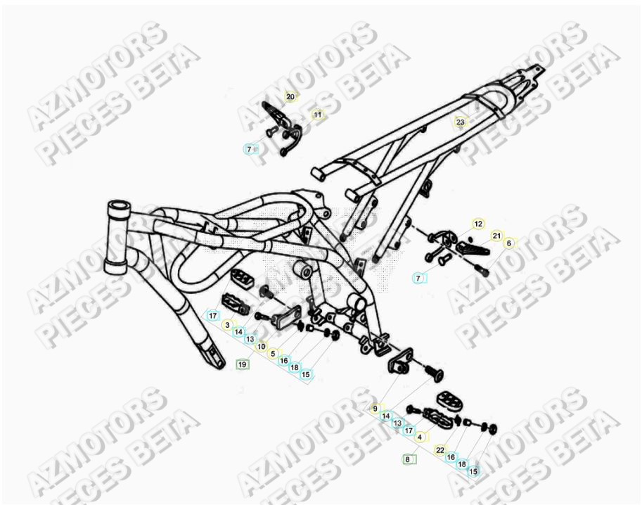 Accessoires Du Chassis BETA Pièces ALP 200 [2016-2017]