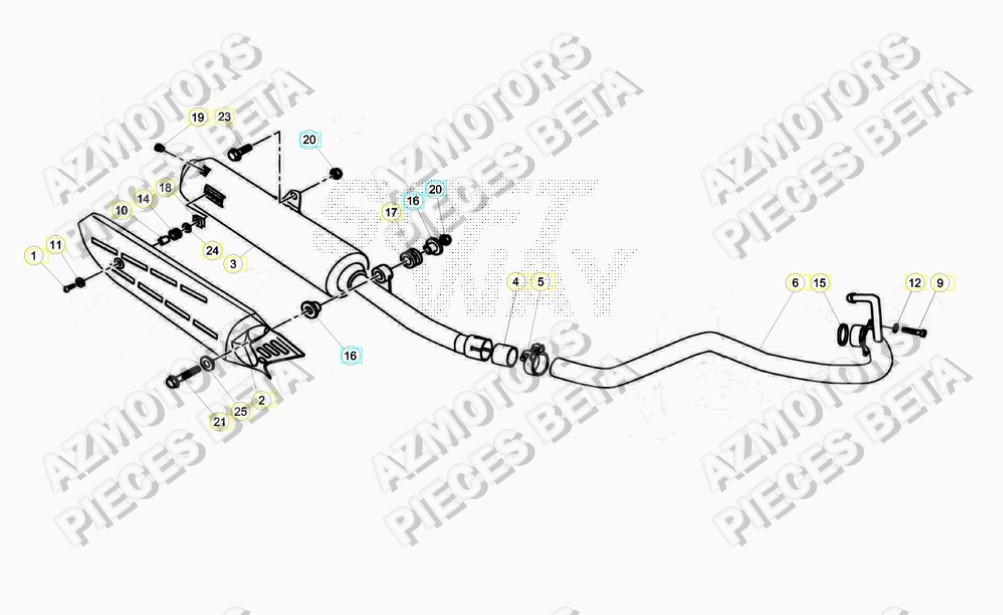 ECHAPPEMENT pour BETA-ALP-200-16-17