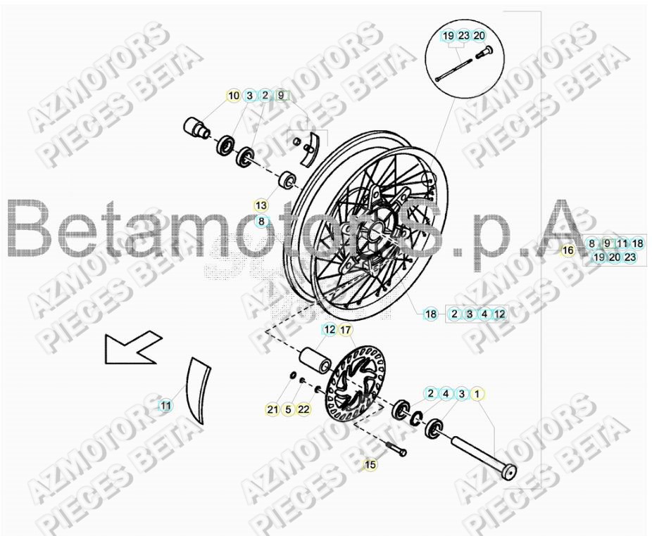 ROUE AVANT BETA BETA ALP 200 16 17