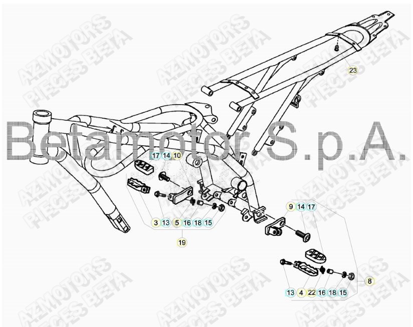 Accessoires Du Chassis BETA Pièces ALP 200 [2018]