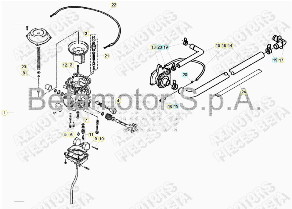 CARBURATEUR BETA BETA ALP 200 18