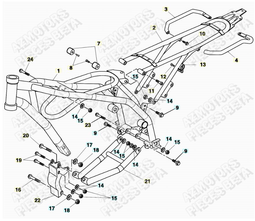 CHASSIS BETA Pièces Alp200 [2018]