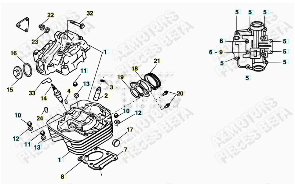 CULASSE pour BETA-ALP-200-18