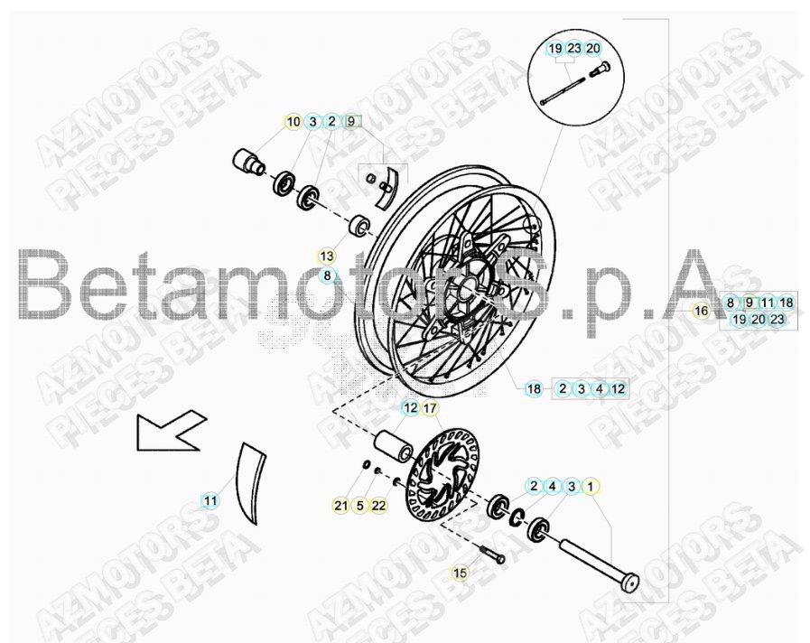 Roue Avant BETA Pièces ALP 200 [2018]