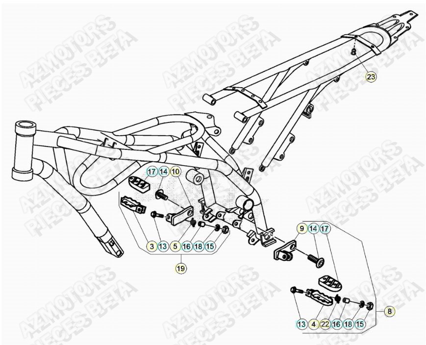 ACCESSOIRES DU CHASSIS pour BETA-ALP-200-20