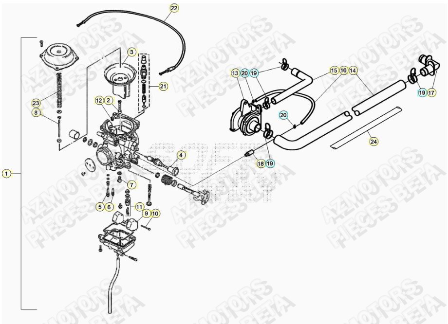 Carburateur BETA Pièces ALP 200 [2020]