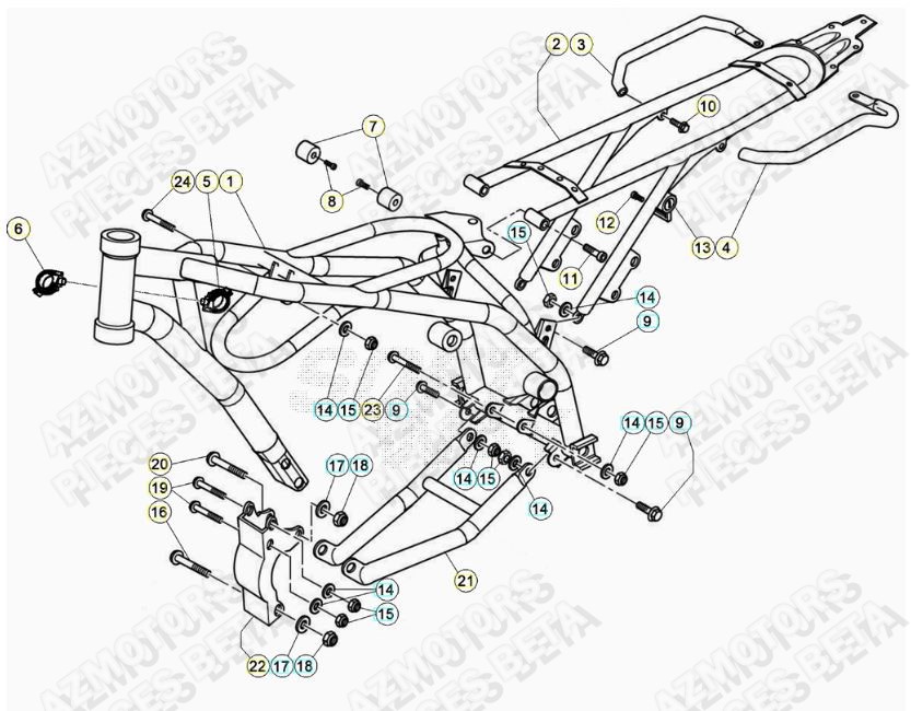 CHASSIS BETA Pièces Alp200 [2020]