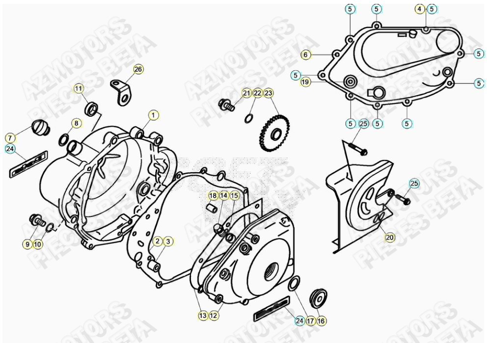 Couvercle Embrayage BETA Pièces ALP 200 [2020]