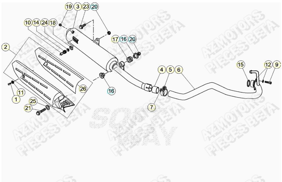 ECHAPPEMENT pour BETA-ALP-200-20