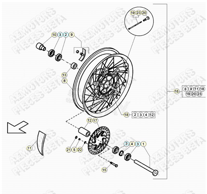 Roue Avant BETA Pièces ALP 200 [2020]