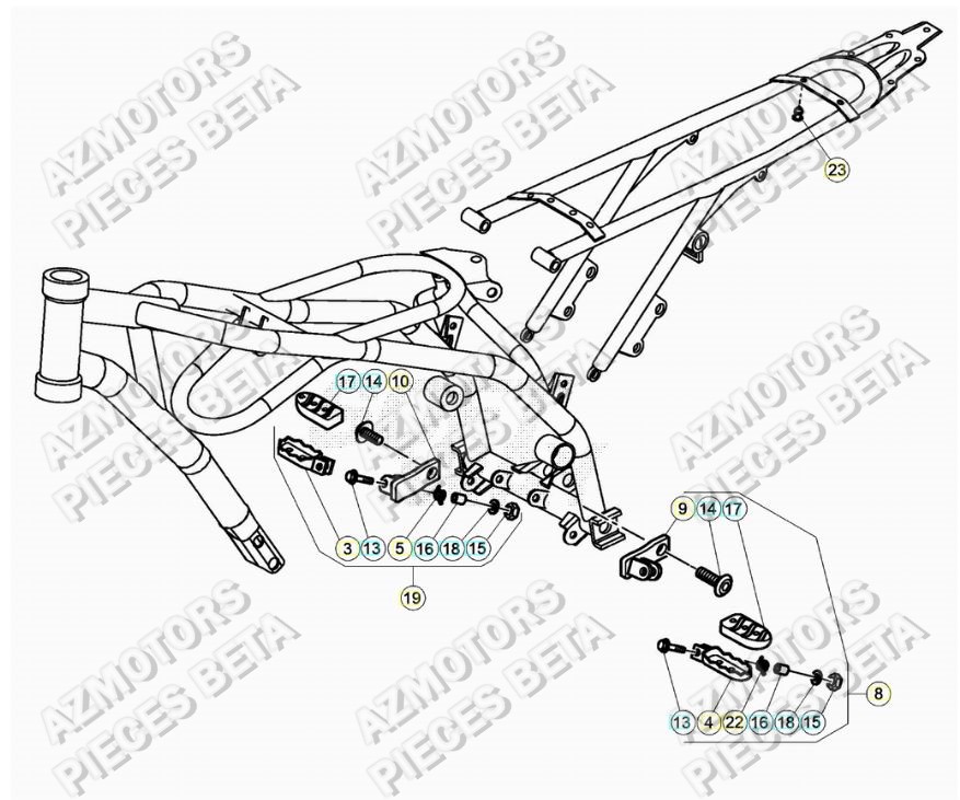 Accessoires Du Chassis BETA Pièces ALP 200 [2021]