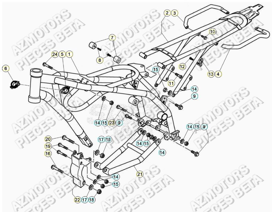 CHASSIS BETA Pièces Alp200 [2021]