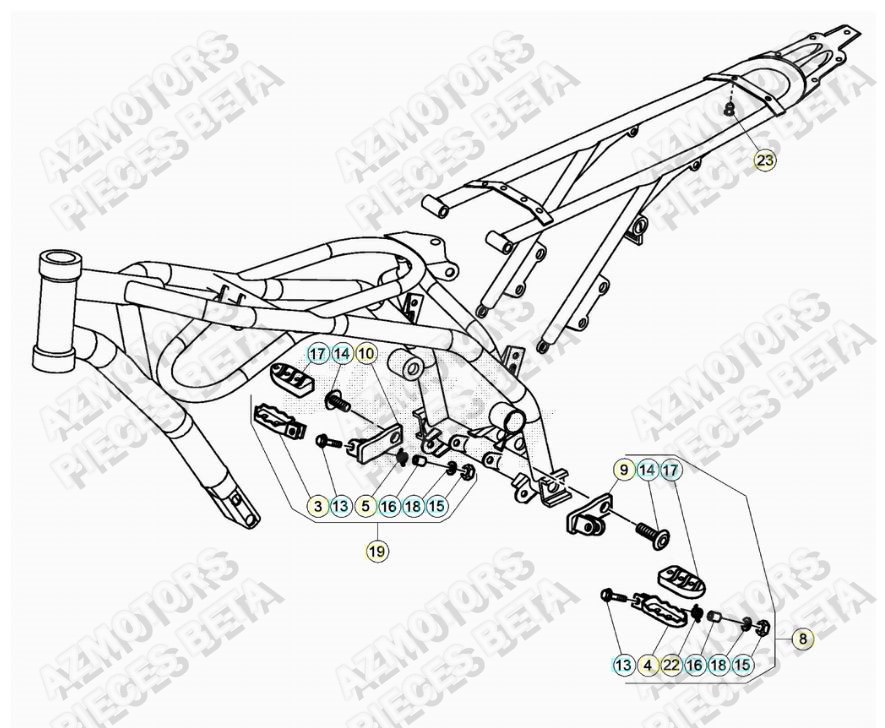 Accessoires Du Chassis BETA Pièces ALP 200 [2022-2023]