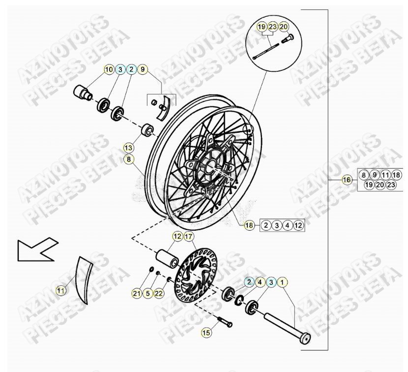 Roue Avant BETA Pièces ALP 200 [2022-2023]