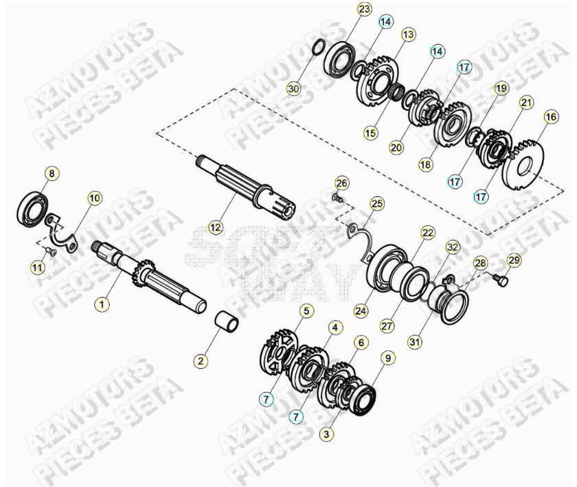 Transmission BETA Pièces ALP 200 [2022-2023]