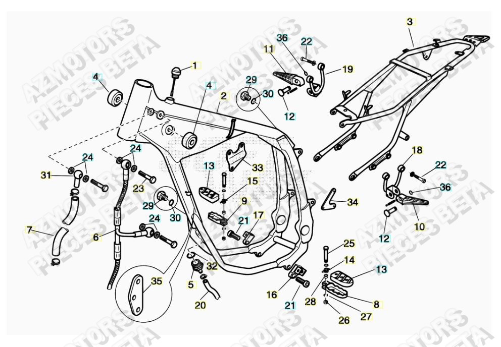 ACCESSOIRES_DU_CHASSIS BETA Pièces ALP 4.0 350cc [2007-2013]