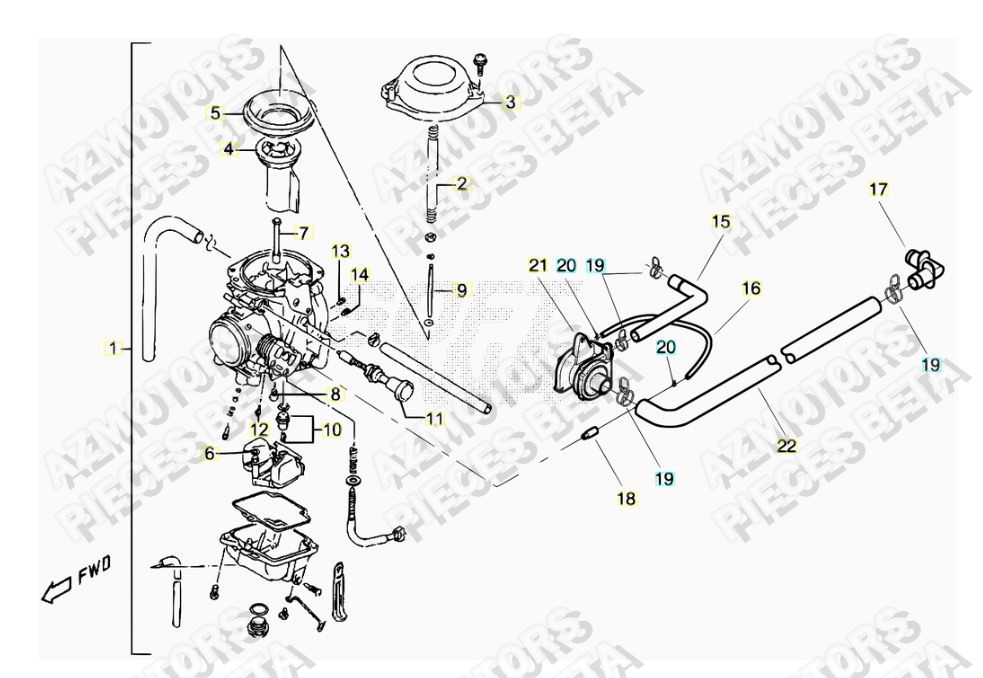 Carburateur BETA Pièces ALP 4.0 350cc [2007-2013]