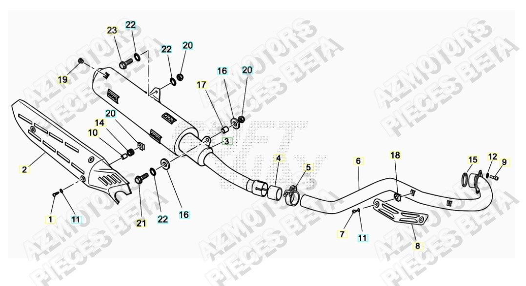 ECHAPPEMENT pour BETA-ALP-350-07-13