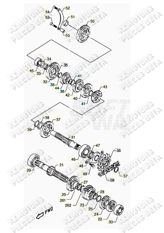 TRANSMISSION BETA Pièces ALP 4.0 350cc [2007-2013]