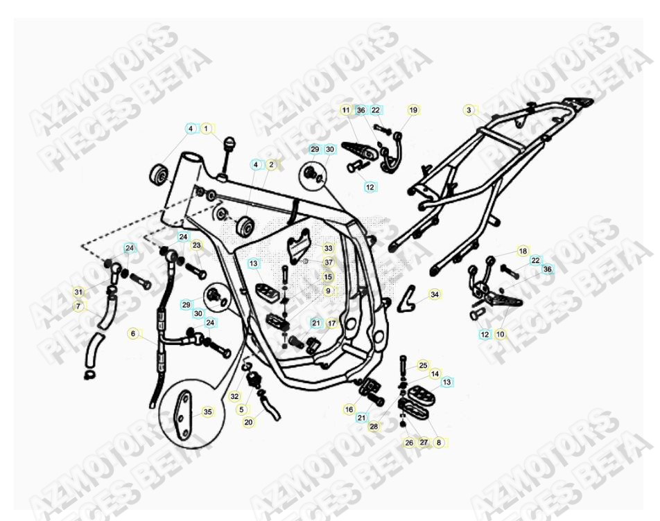 Accessoires Du Chassis BETA Pièces ALP 4.0 350cc [2014-2015]