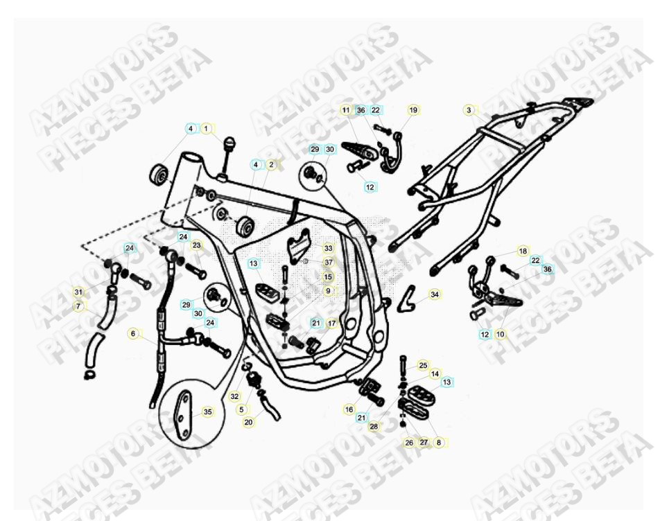 ACCESSOIRES_DU_CHASSIS BETA Pièces ALP 4.0 350cc [2014-2015]