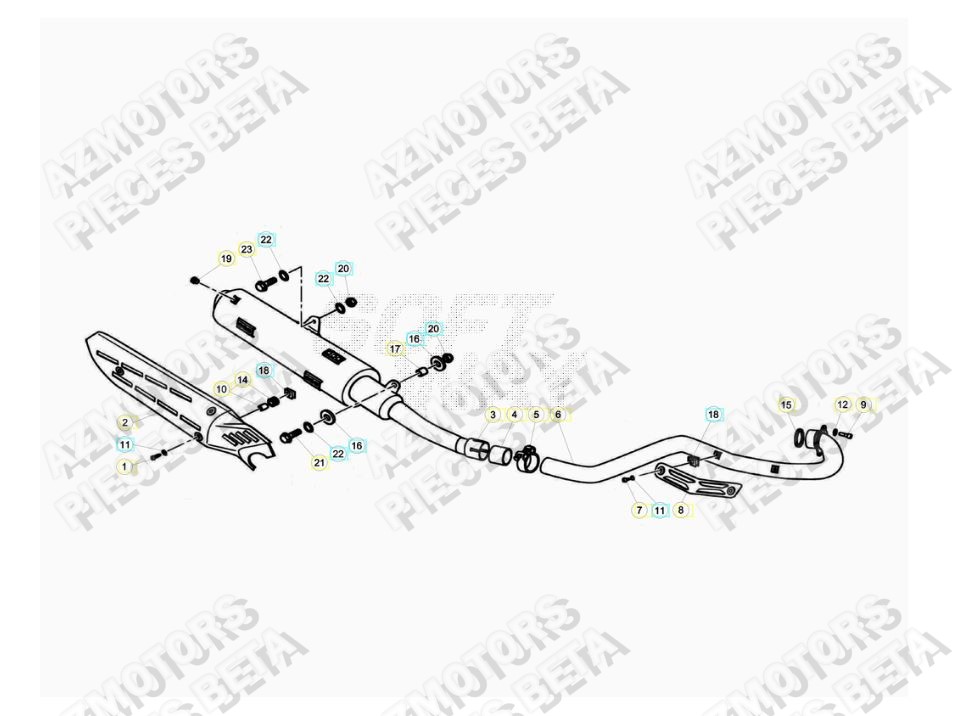 ECHAPPEMENT pour BETA-ALP-350-14-15