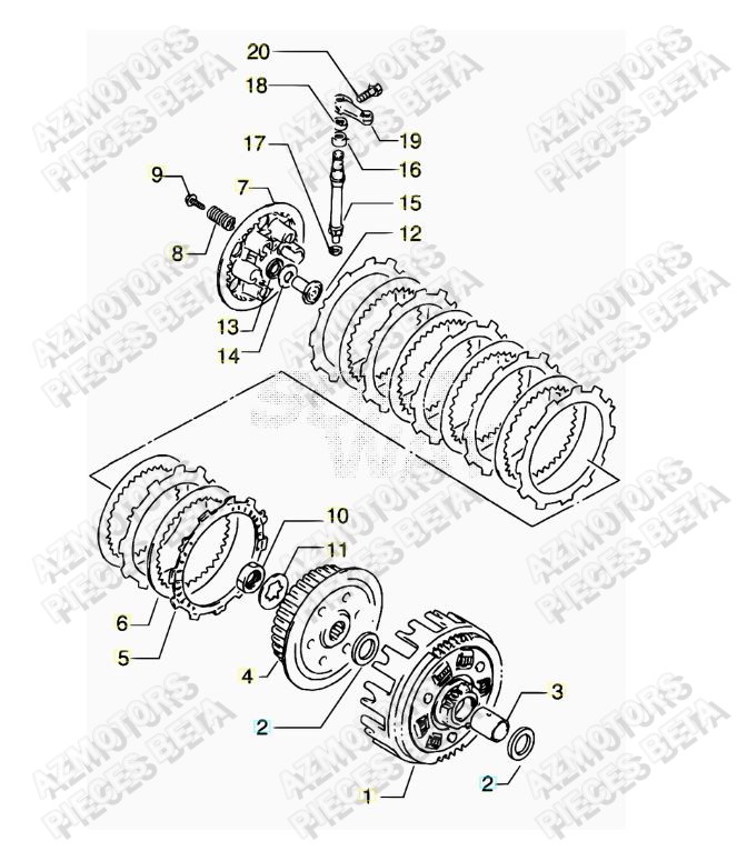 EMBRAYAGE BETA BETA ALP 350 14 15