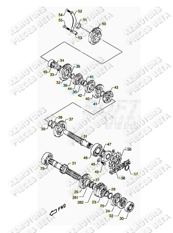 TRANSMISSION BETA Pièces ALP 4.0 350cc [2014-2015]