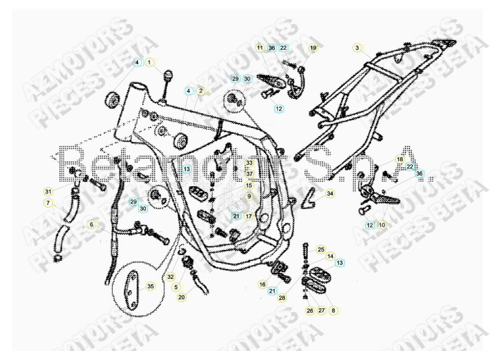 Accessoires Du Chassis BETA Pièces ALP 4.0 350cc [2016-2017]