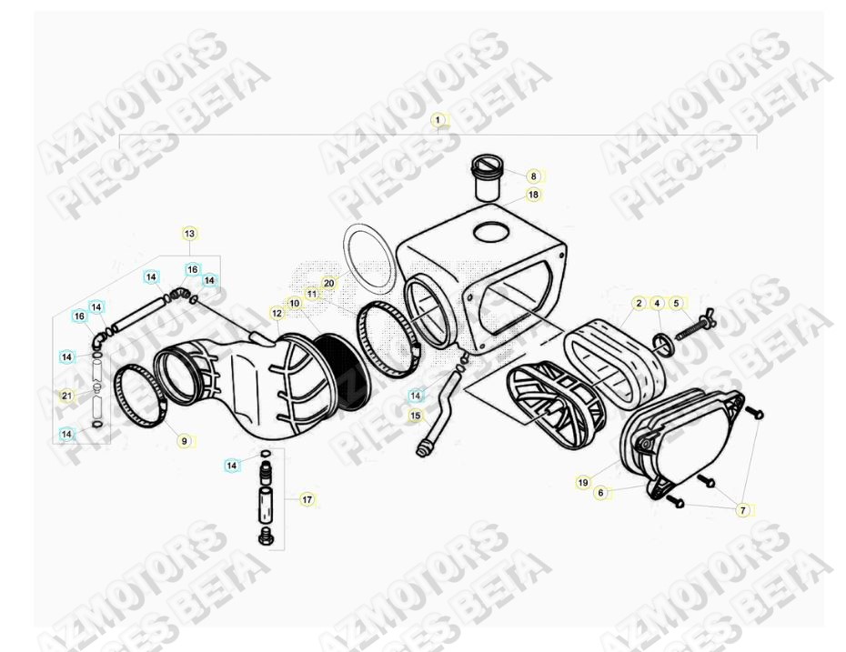 Filtre A Air BETA Pièces ALP 4.0 350cc [2016-2017]