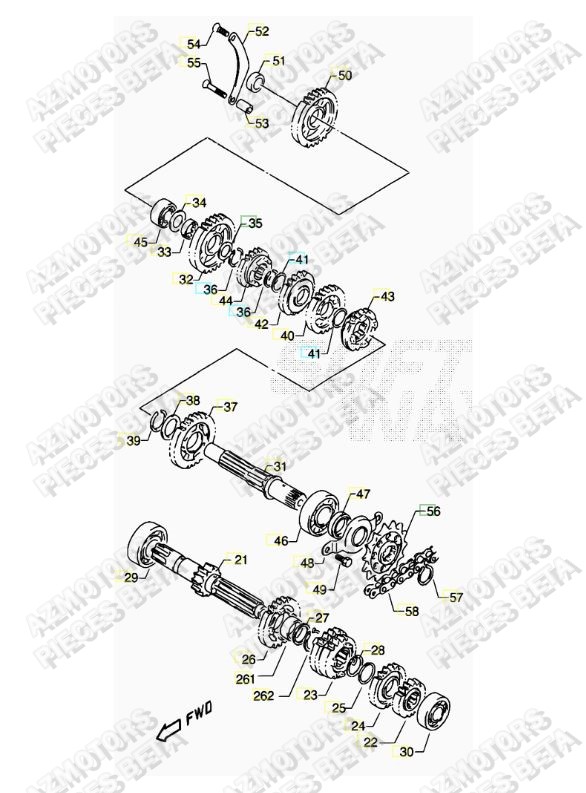 Transmission BETA Pièces ALP 4.0 350cc [2016-2017]