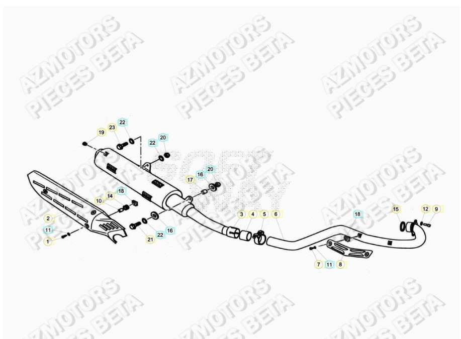 ECHAPPEMENT pour BETA-ALP-350-18