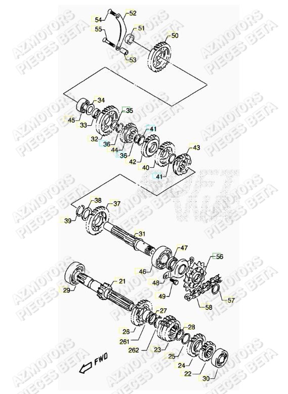 TRANSMISSION BETA Pièces ALP 4.0 350cc [2018]