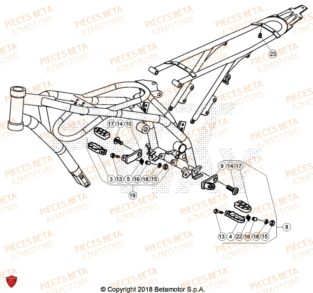 Accessoires Du Chassis BETA Pièces ALP 200 [2024]