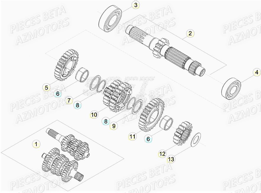 BOITE_DE_VITESSES BETA Pièces BETA RR XTRAINER 250 4T - [2017]