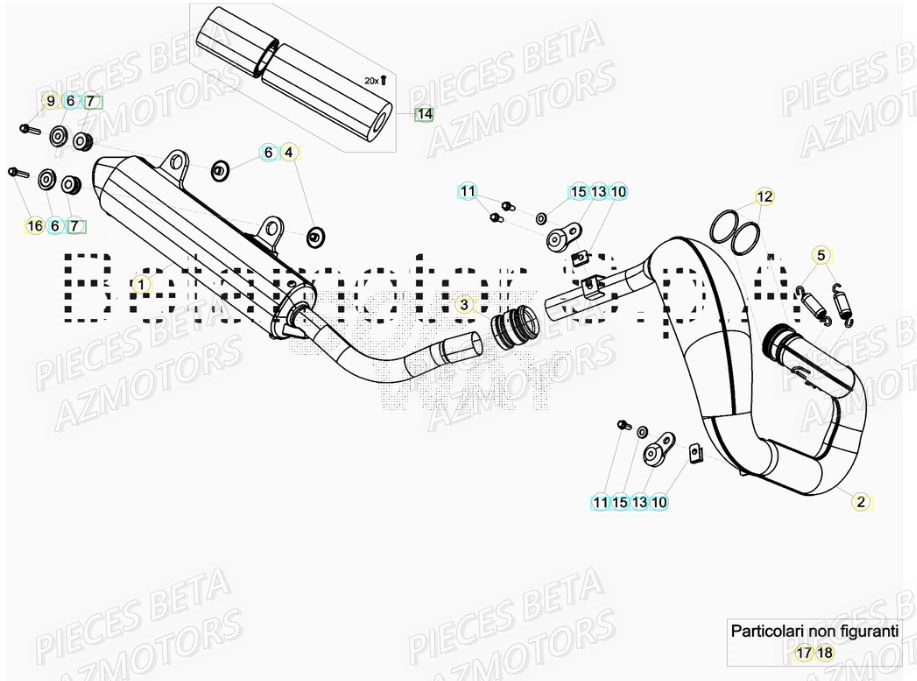 ECHAPPEMENT BETA Pièces BETA RR XTRAINER 250 4T - [2017]