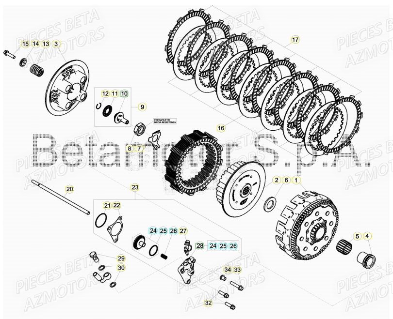 EMBRAYAGE BETA Pièces BETA RR XTRAINER 250 4T - [2017]