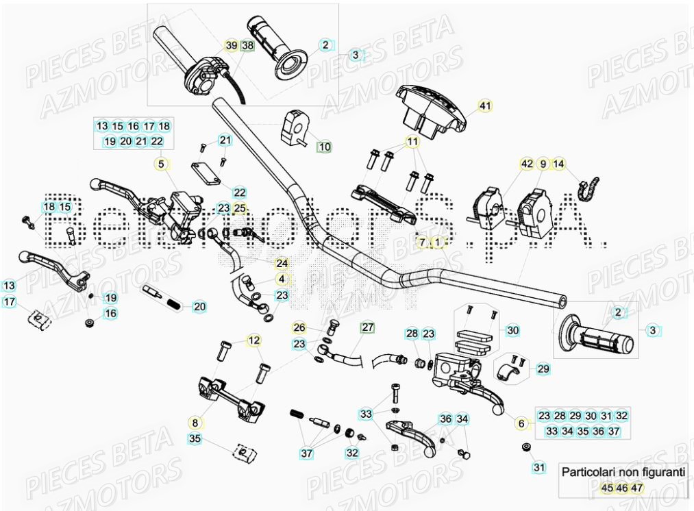 GUIDON RR 4T  07 BETA pour GUIDON de BETA XTRAINER 250 MY17