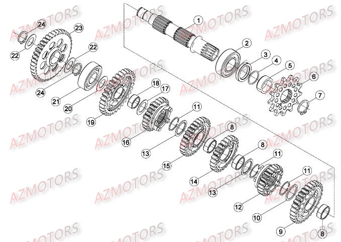 PIGNON DE TRANSMISSION SECONDA IRE BETA pour BOITE A VITESSES 2 de BETA XTRAINER MY15