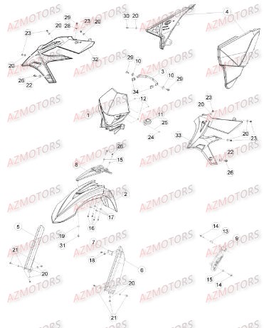 CARENAGES RESERVOIR SELLE pour BETA XTRAINER MY15