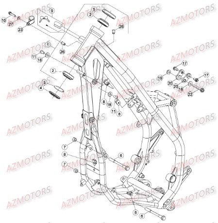 Chassis BETA Pièces BETA RR XTRAINER 300 2T - (2015)