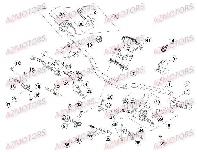 GUIDON RR 4T  07 BETA pour COMMANDES GUIDON de BETA XTRAINER MY15