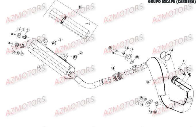 ECHAPPEMENT_2 BETA Pièces BETA RR XTRAINER 300 4T - [2015]